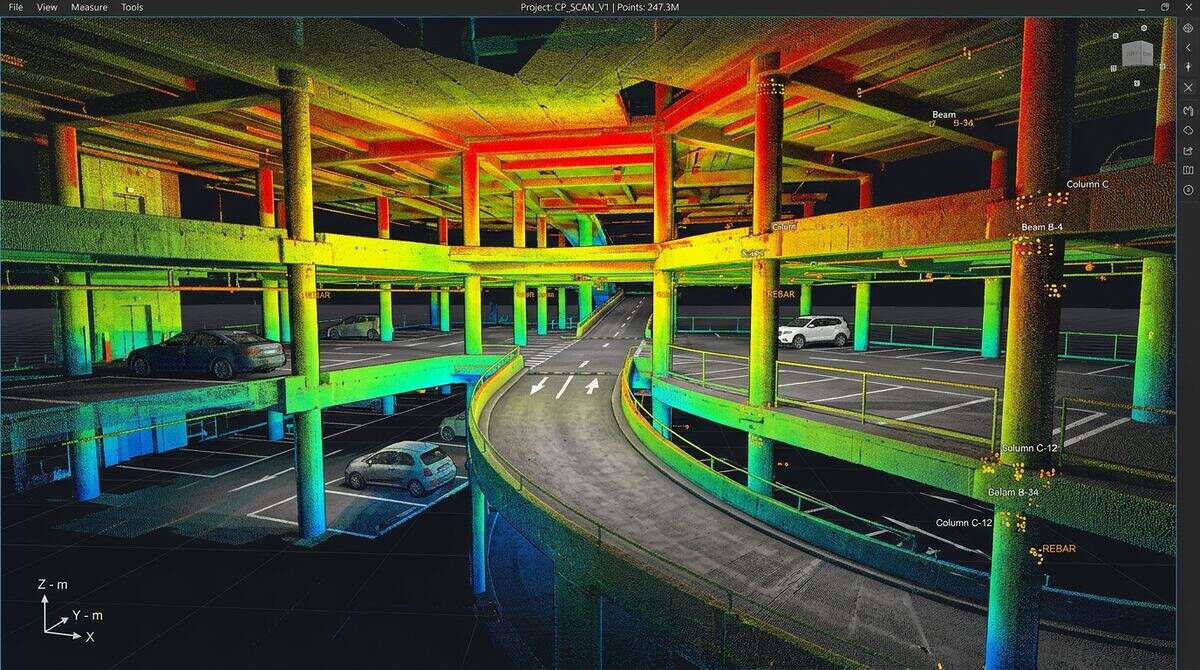 LiDAR 3D point cloud scan